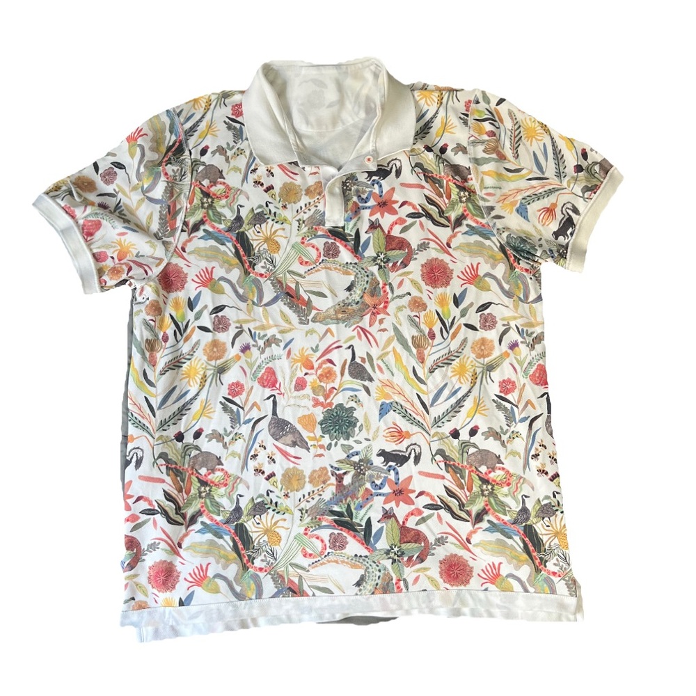 RARE Nike Men’s Enemies Of The Course Golf Polo White reversible Floral sz Lg